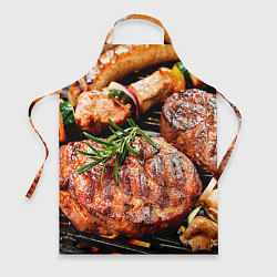 Фартук кулинарный Мясо 4, цвет: 3D-принт