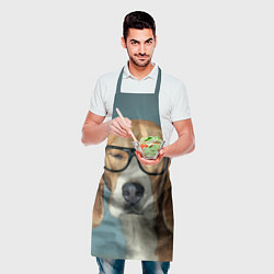 Фартук кулинарный Бигль в очках, цвет: 3D-принт — фото 2