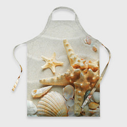 Фартук кулинарный Морские ракушки, цвет: 3D-принт