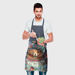 Фартук кулинарный Осенний медведь, цвет: 3D-принт — фото 2