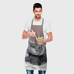 Фартук кулинарный Котик фотограф, цвет: 3D-принт — фото 2