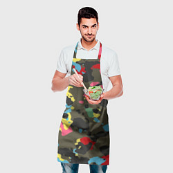 Фартук кулинарный Цветной камуфляж, цвет: 3D-принт — фото 2