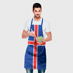 Фартук кулинарный Флаг Исландии, цвет: 3D-принт — фото 2