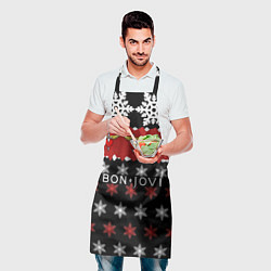Фартук кулинарный Праздничный Bon Jovi, цвет: 3D-принт — фото 2