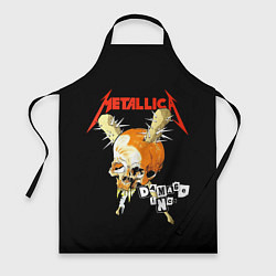 Фартук кулинарный Metallica - orange skull, цвет: 3D-принт