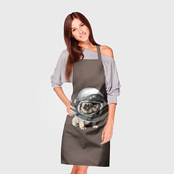 Фартук кулинарный Мопс космонавт, цвет: 3D-принт — фото 2