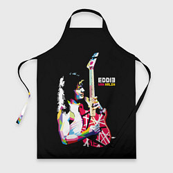 Фартук кулинарный Eddie Van Halen Art, цвет: 3D-принт
