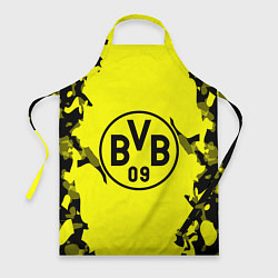 Фартук кулинарный FC Borussia Dortmund: Yellow & Black, цвет: 3D-принт