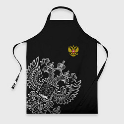 Фартук кулинарный Russia: Black Edition, цвет: 3D-принт