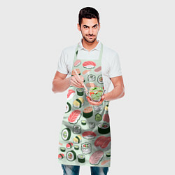 Фартук кулинарный Любитель суши, цвет: 3D-принт — фото 2