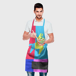 Фартук кулинарный Цветная Лама, цвет: 3D-принт — фото 2