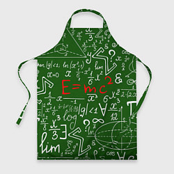 Фартук кулинарный E=mc2: Green Style, цвет: 3D-принт