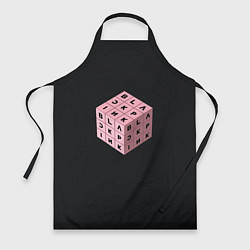 Фартук кулинарный Black Pink Cube, цвет: 3D-принт