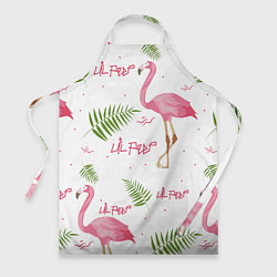 Фартук кулинарный Lil Peep: Pink Flamingo, цвет: 3D-принт