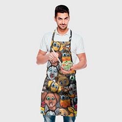 Фартук кулинарный Веселые собаки, цвет: 3D-принт — фото 2