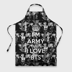 Фартук кулинарный I am army and I lover BTS, цвет: 3D-принт