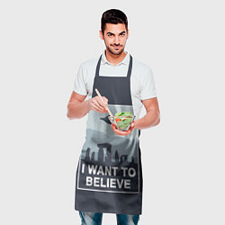 Фартук кулинарный I want to believe, цвет: 3D-принт — фото 2