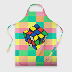 Фартук кулинарный Кубик Рубика, цвет: 3D-принт