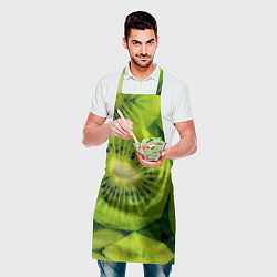 Фартук кулинарный Зеленый киви, цвет: 3D-принт — фото 2