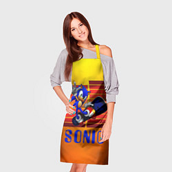 Фартук кулинарный Sonic - Соник, цвет: 3D-принт — фото 2