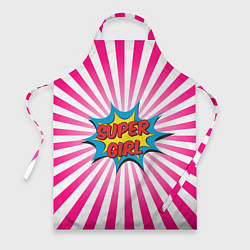 Фартук кулинарный Super Girl, цвет: 3D-принт