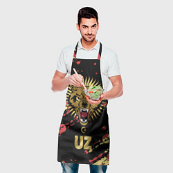 Фартук кулинарный Узбекистан - агрессивный волк, цвет: 3D-принт — фото 2