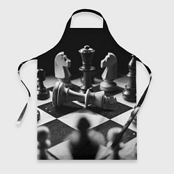Фартук кулинарный Шахматы фигуры доска ход мат, цвет: 3D-принт