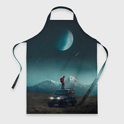 Фартук кулинарный Космос в горах, цвет: 3D-принт