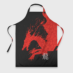 Фартук кулинарный Китайский Дракон брызгами, цвет: 3D-принт