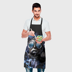 Фартук кулинарный Сектор Газа противогаз и дым, цвет: 3D-принт — фото 2