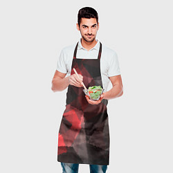 Фартук кулинарный Серо-красная абстракция, цвет: 3D-принт — фото 2