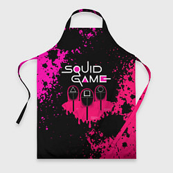Фартук кулинарный Squid Game брызги красок стража, цвет: 3D-принт