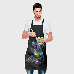 Фартук кулинарный Динозавр ди-джей, цвет: 3D-принт — фото 2