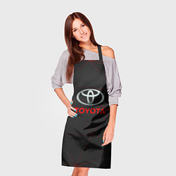 Фартук кулинарный Toyota Тонкие линии неона, цвет: 3D-принт — фото 2