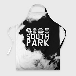 Фартук кулинарный Все пацаны на черном фоне Южный Парк, цвет: 3D-принт
