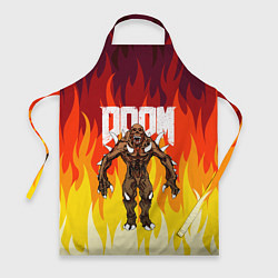 Фартук кулинарный DOOM IMP FIRE AND MONSTER, цвет: 3D-принт