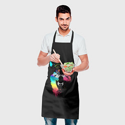 Фартук кулинарный Неоновый свирепый волк, цвет: 3D-принт — фото 2