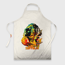 Фартук кулинарный Группа Led Zeppelin арт, цвет: 3D-принт