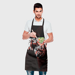 Фартук кулинарный Злой тигр нападает, цвет: 3D-принт — фото 2