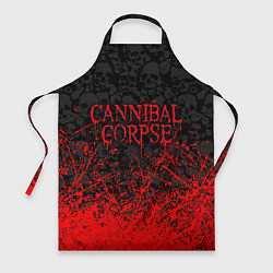 Фартук CANNIBAL CORPSE, БРЫЗГИ КРАСОК ЧЕРЕПА