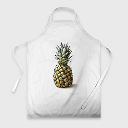 Фартук кулинарный Pineapple watercolor, цвет: 3D-принт