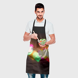 Фартук кулинарный Горящие сердца всех цветов радуги, цвет: 3D-принт — фото 2