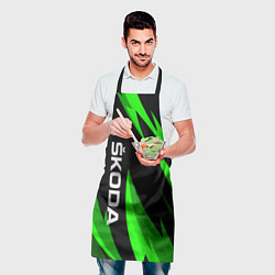 Фартук кулинарный SKODA Логотип Узор, цвет: 3D-принт — фото 2