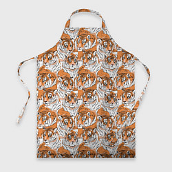 Фартук кулинарный Тигры рисованный стиль, цвет: 3D-принт