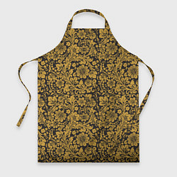 Фартук кулинарный Золотые Цветы хохлома, цвет: 3D-принт