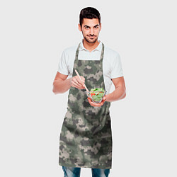 Фартук кулинарный Зелено-Серый Камуфляж, цвет: 3D-принт — фото 2