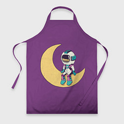 Фартук кулинарный Astronaut on the moon - сидит, цвет: 3D-принт