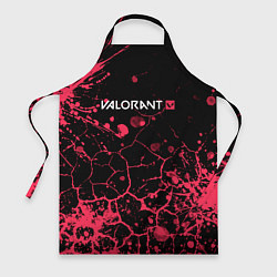Фартук кулинарный Valorant: Брызги красок трещины, цвет: 3D-принт