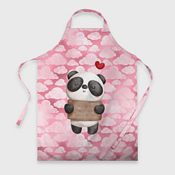 Фартук кулинарный Панда с сердечком love, цвет: 3D-принт