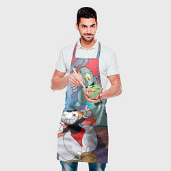 Фартук кулинарный Борьба с боссами Cuphead, цвет: 3D-принт — фото 2